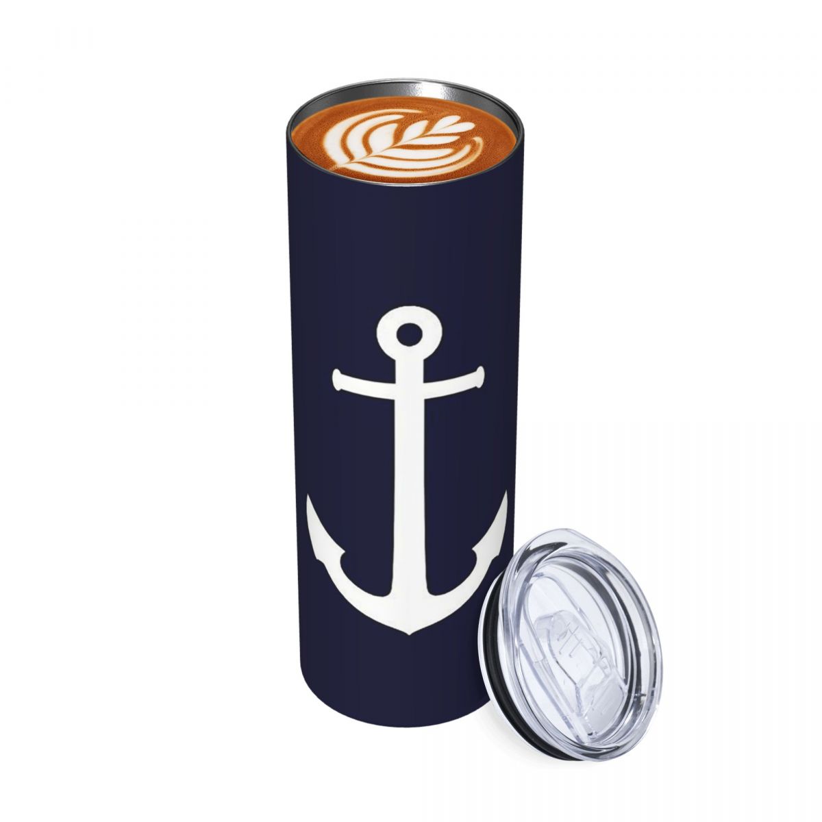 Tumbler 20Oz White - Bicchiere Termico in Acciaio Inox Blu