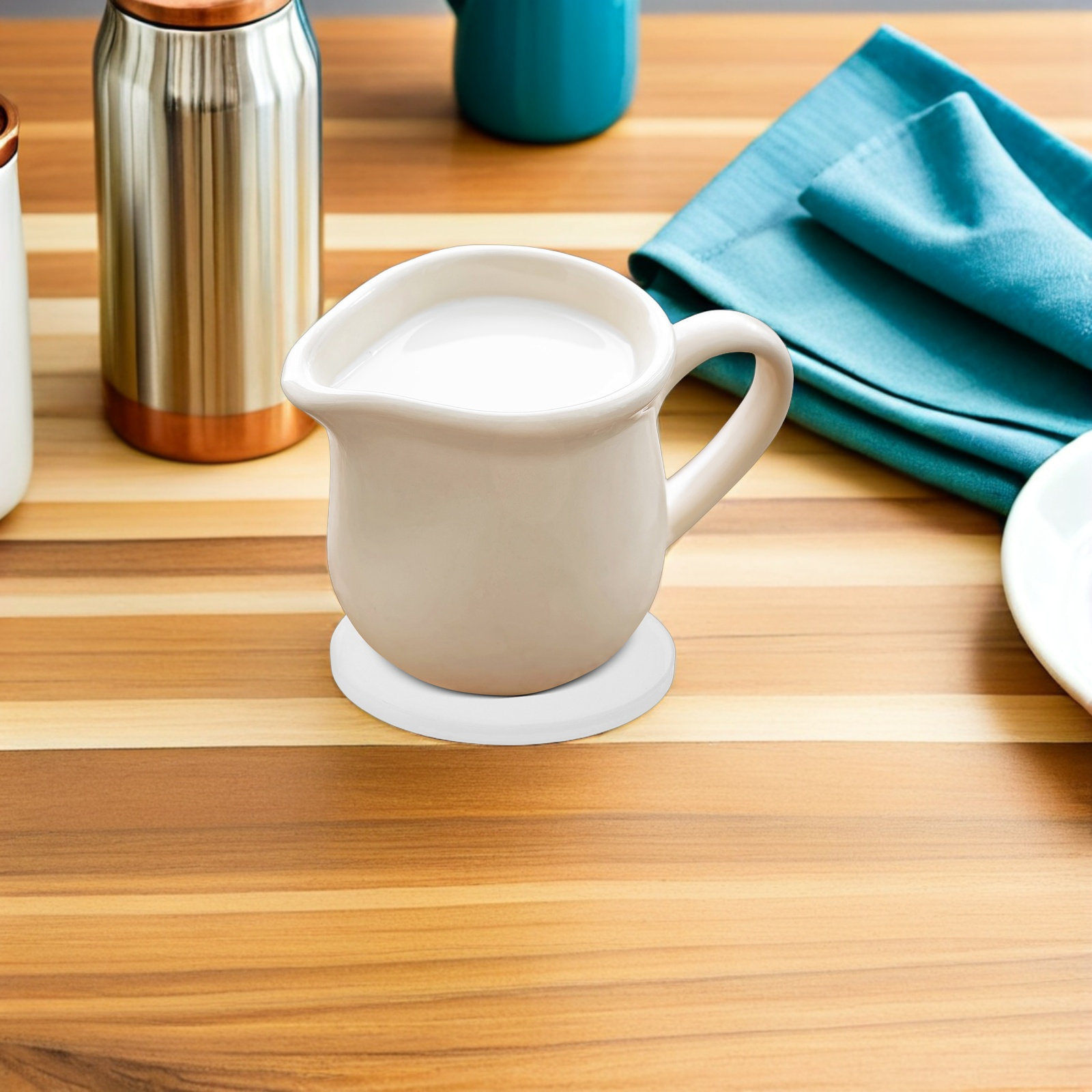 Coaster Sublimation Blank - 12 Sottobicchieri Rotondi in Ceramica Bianchi